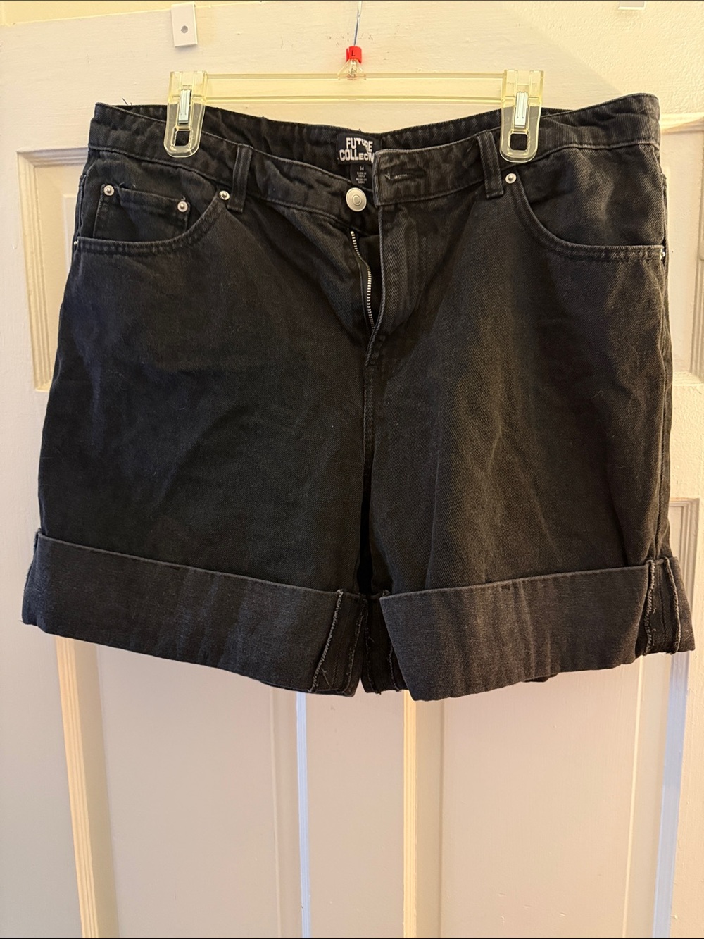Future Collective Black Cuffed Women's Shorts